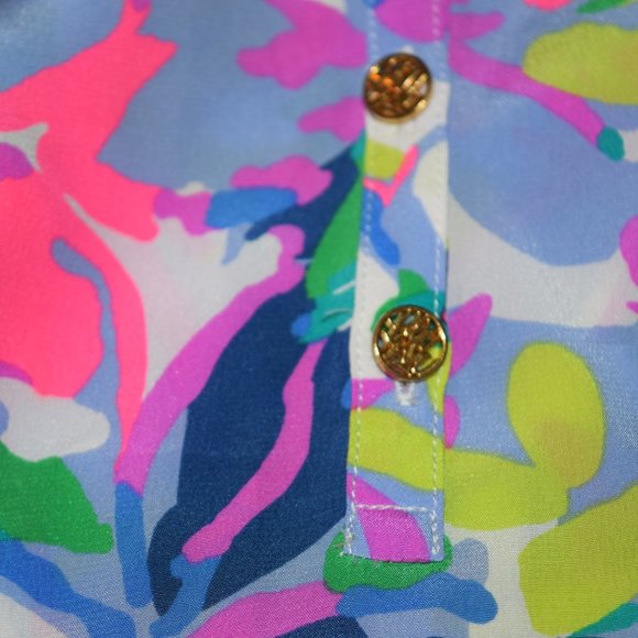 Lilly Pulitzer Bailey Silk Blouse Shell Top Shirt - Picture 10 of 16